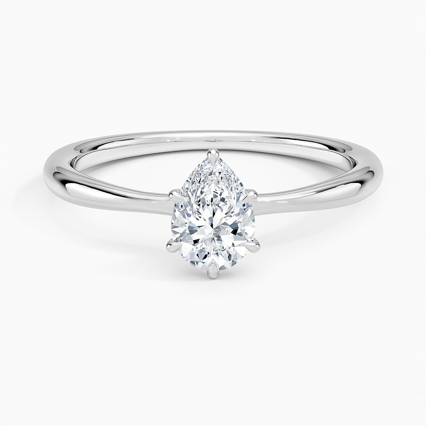 Single diamond wedding ring