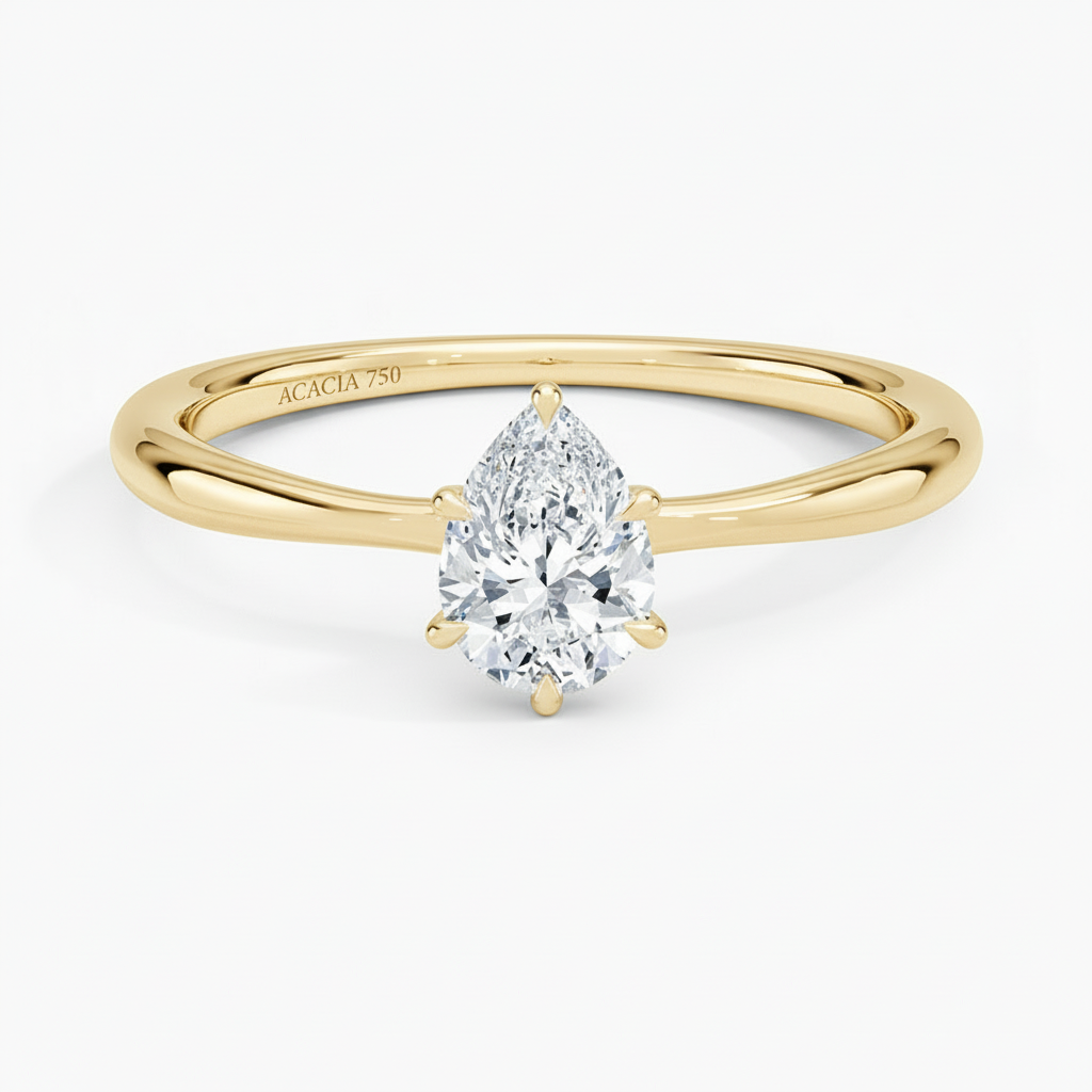 Single diamond wedding ring