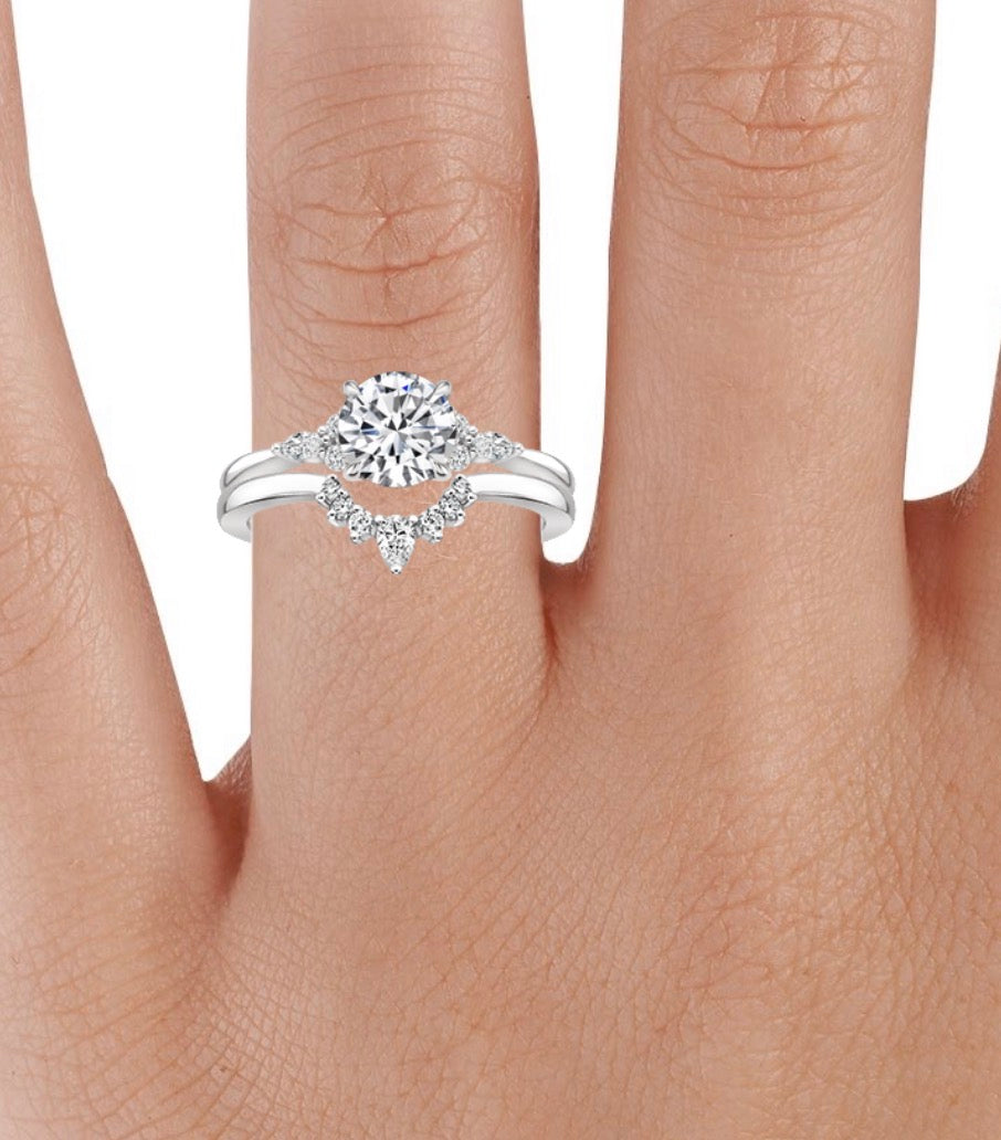 Royal diamond twin ring
