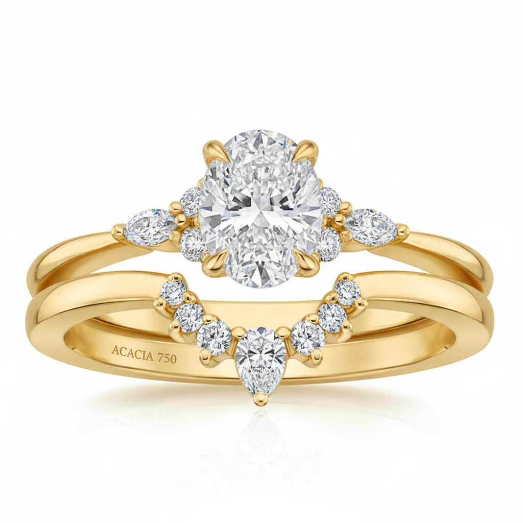 Royal diamond twin ring