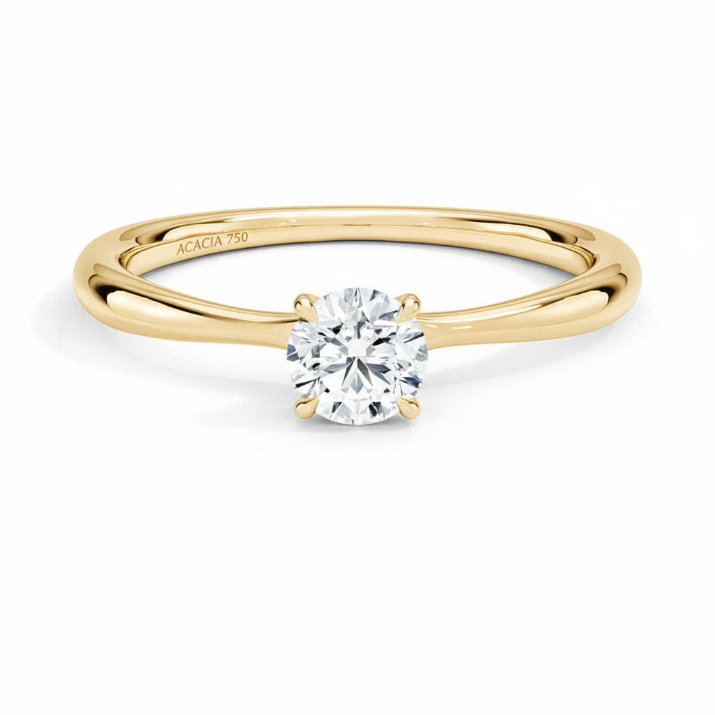 Single diamond wedding ring