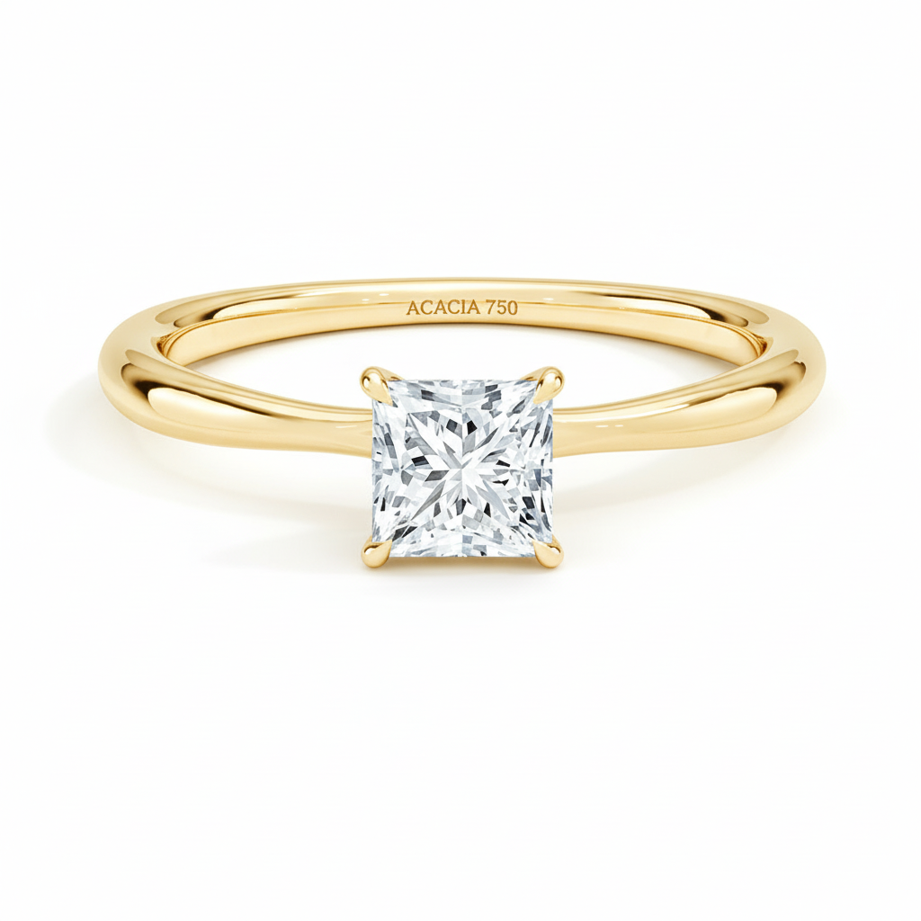 Single diamond wedding ring
