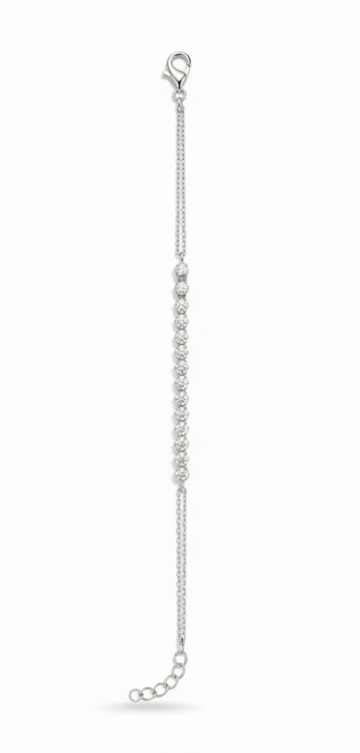 Diamond half tennis bracelet