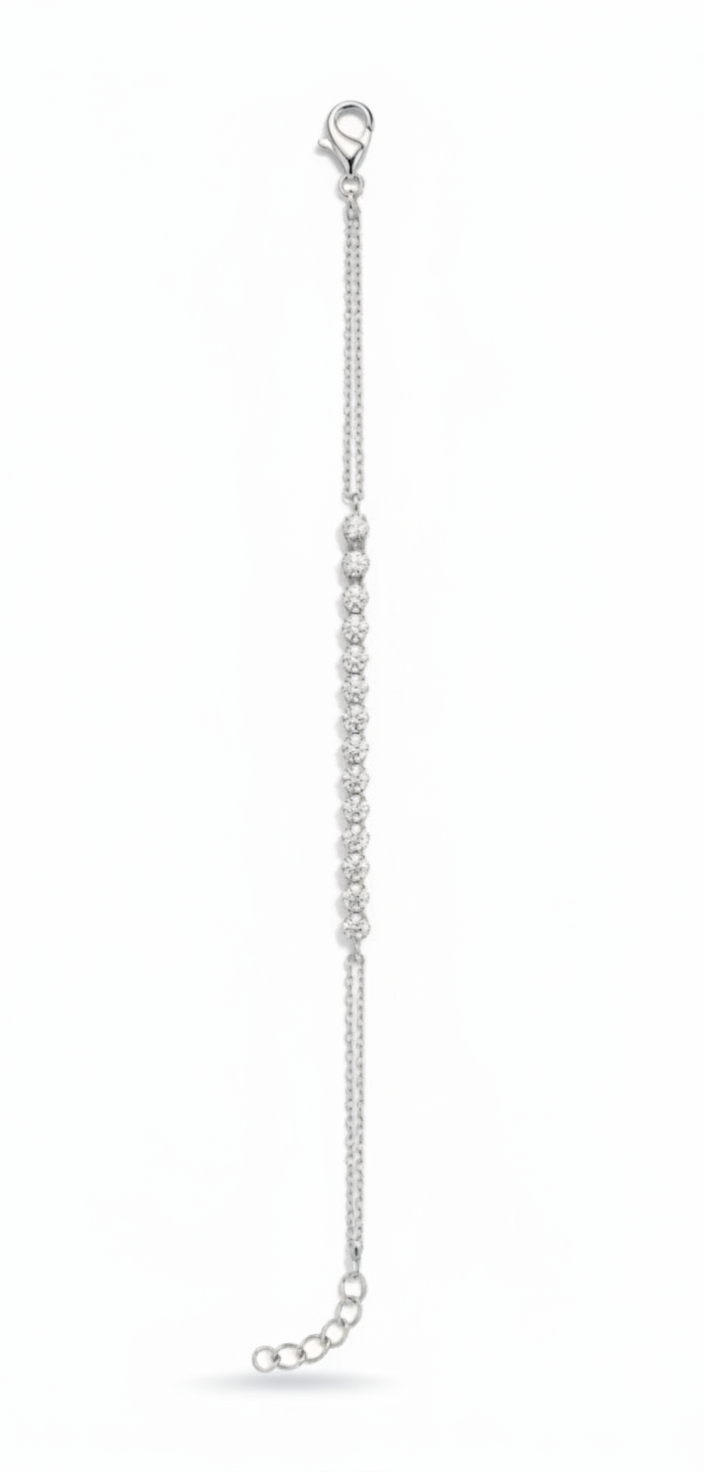 Diamond half tennis bracelet