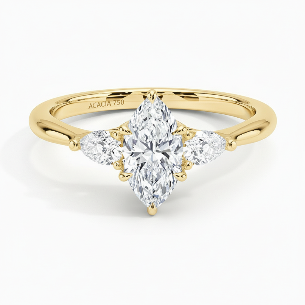 Opera diamond wedding ring