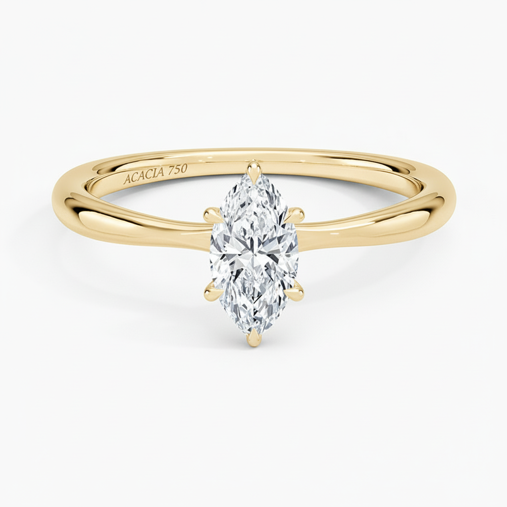 Single diamond wedding ring