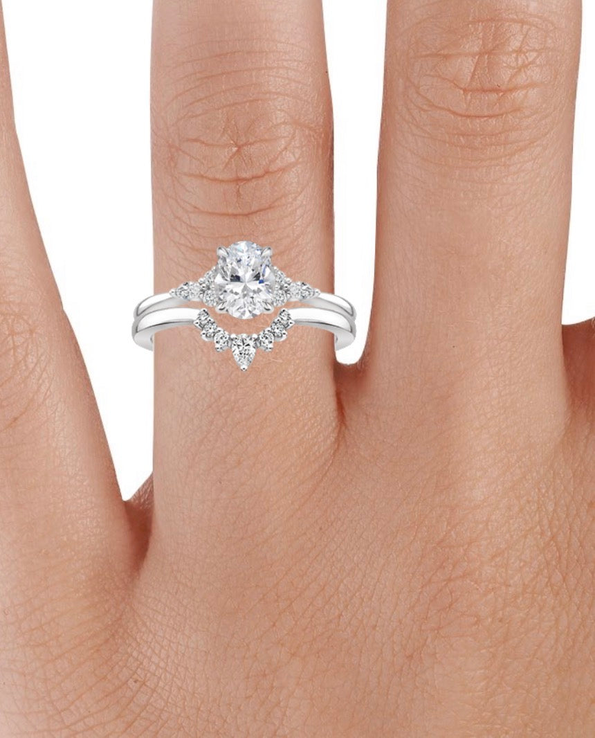 Royal diamond twin ring