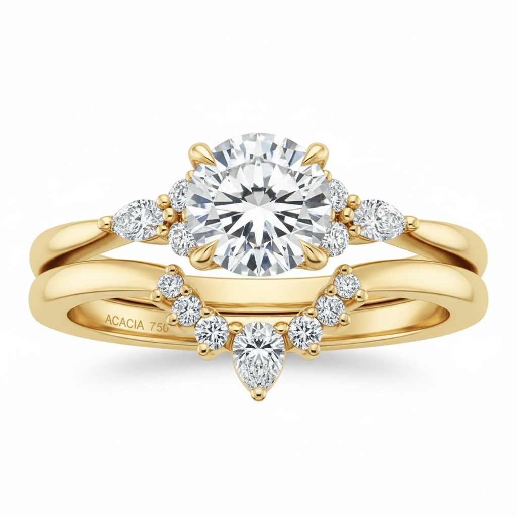 Royal diamond twin ring