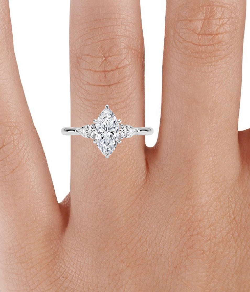 Opera diamond wedding ring