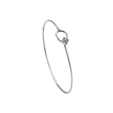 Diamond wire bangle