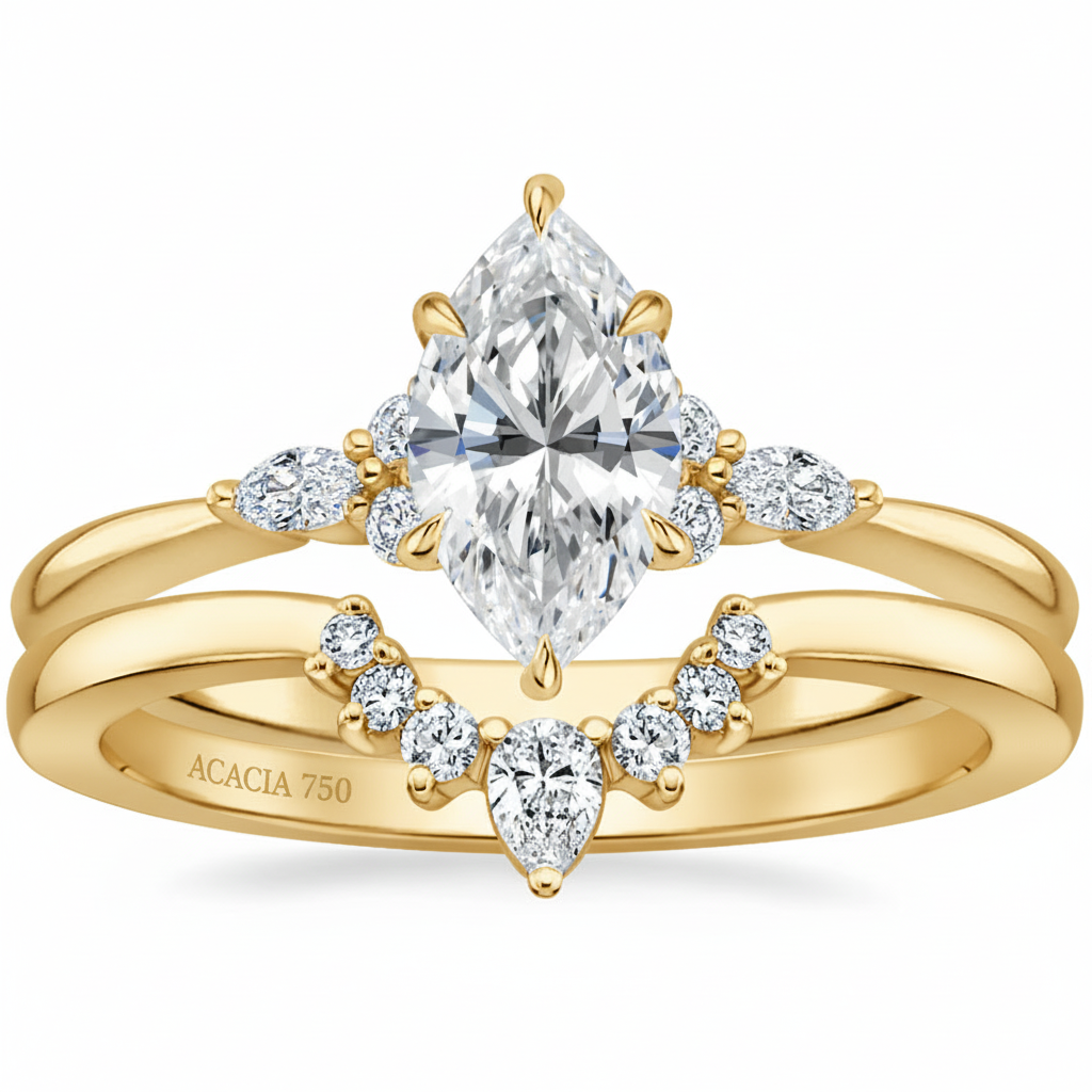 Royal diamond twin ring
