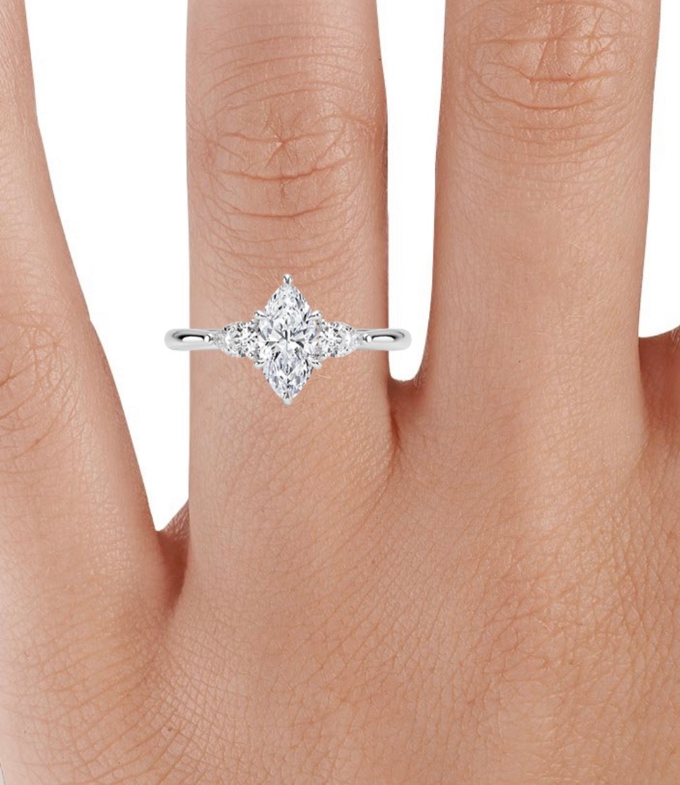 Opera diamond wedding ring