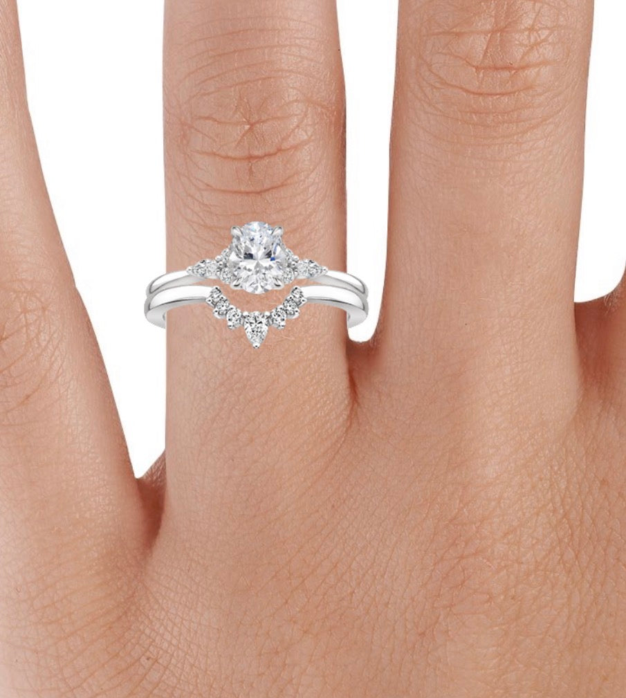 Royal diamond twin ring