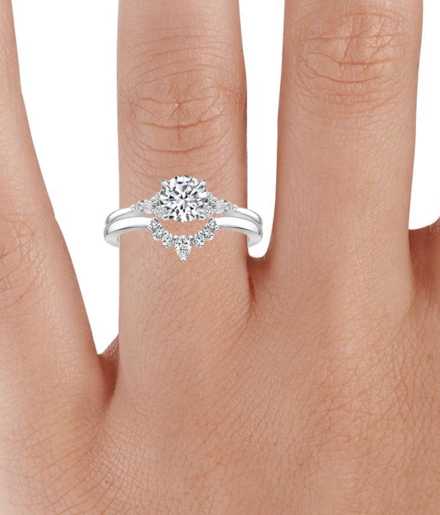 Royal diamond twin ring