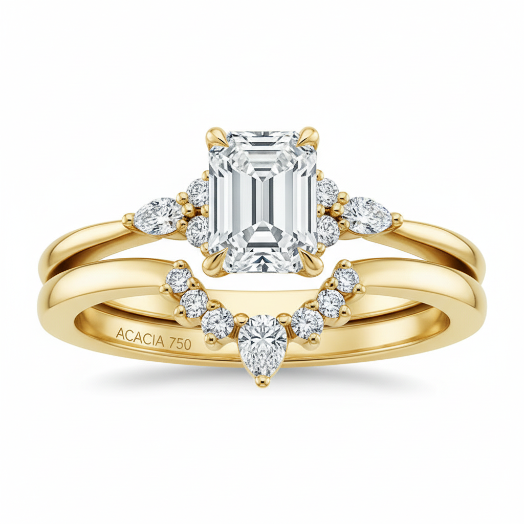 Royal diamond twin ring