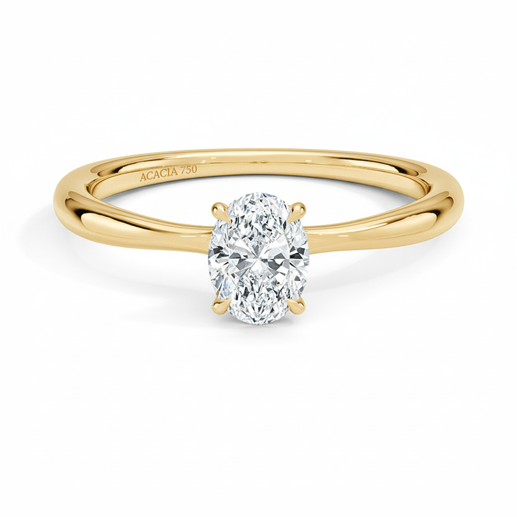 Single diamond wedding ring