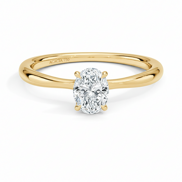 Single diamond wedding ring