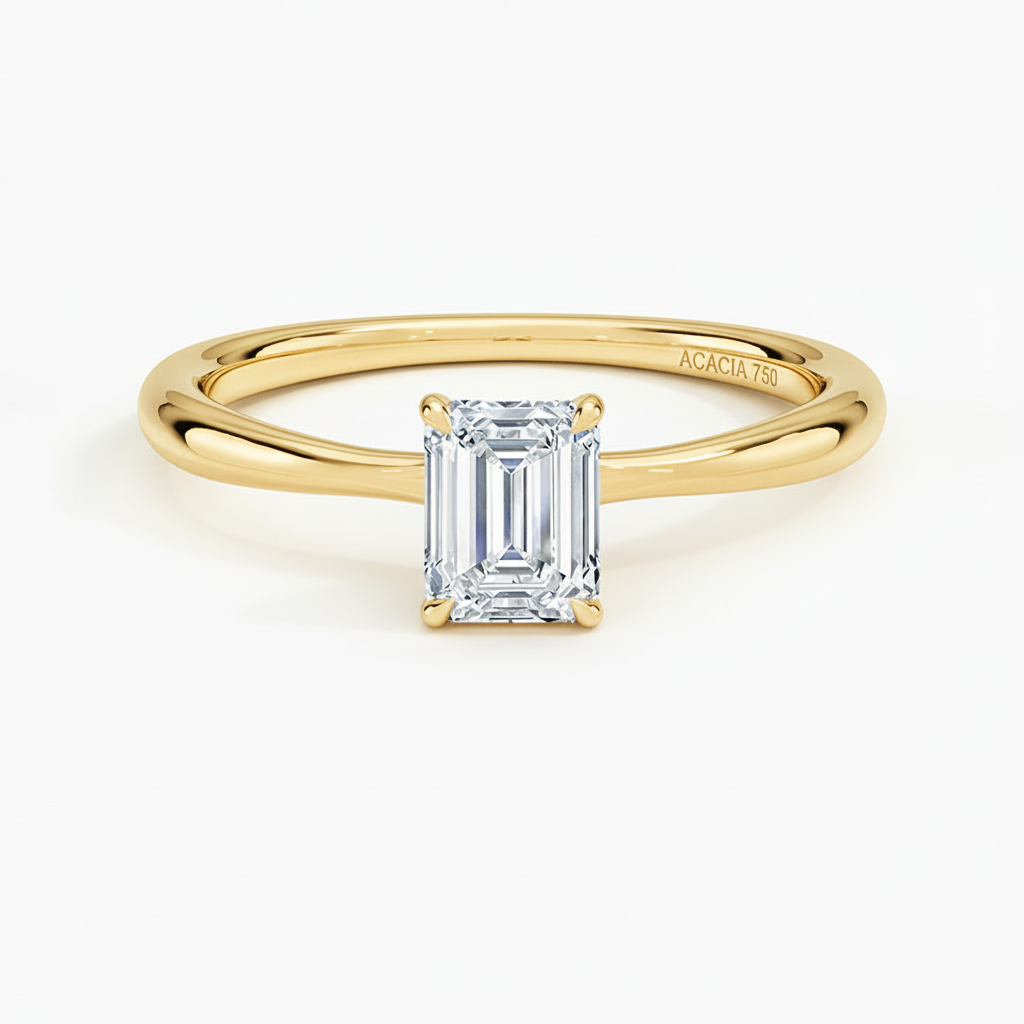 Single diamond wedding ring