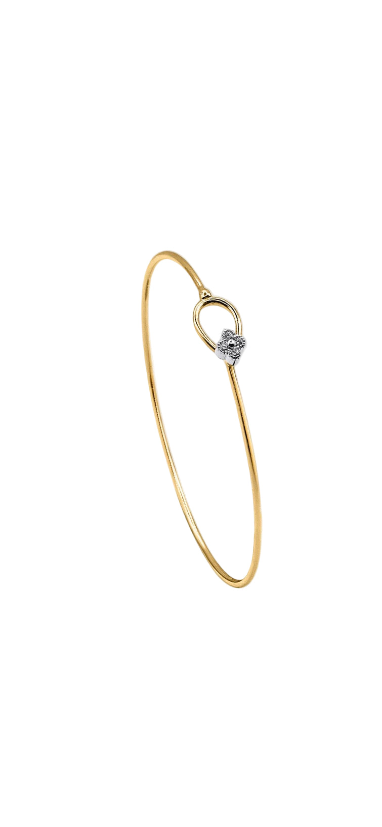 Diamond wire bangle