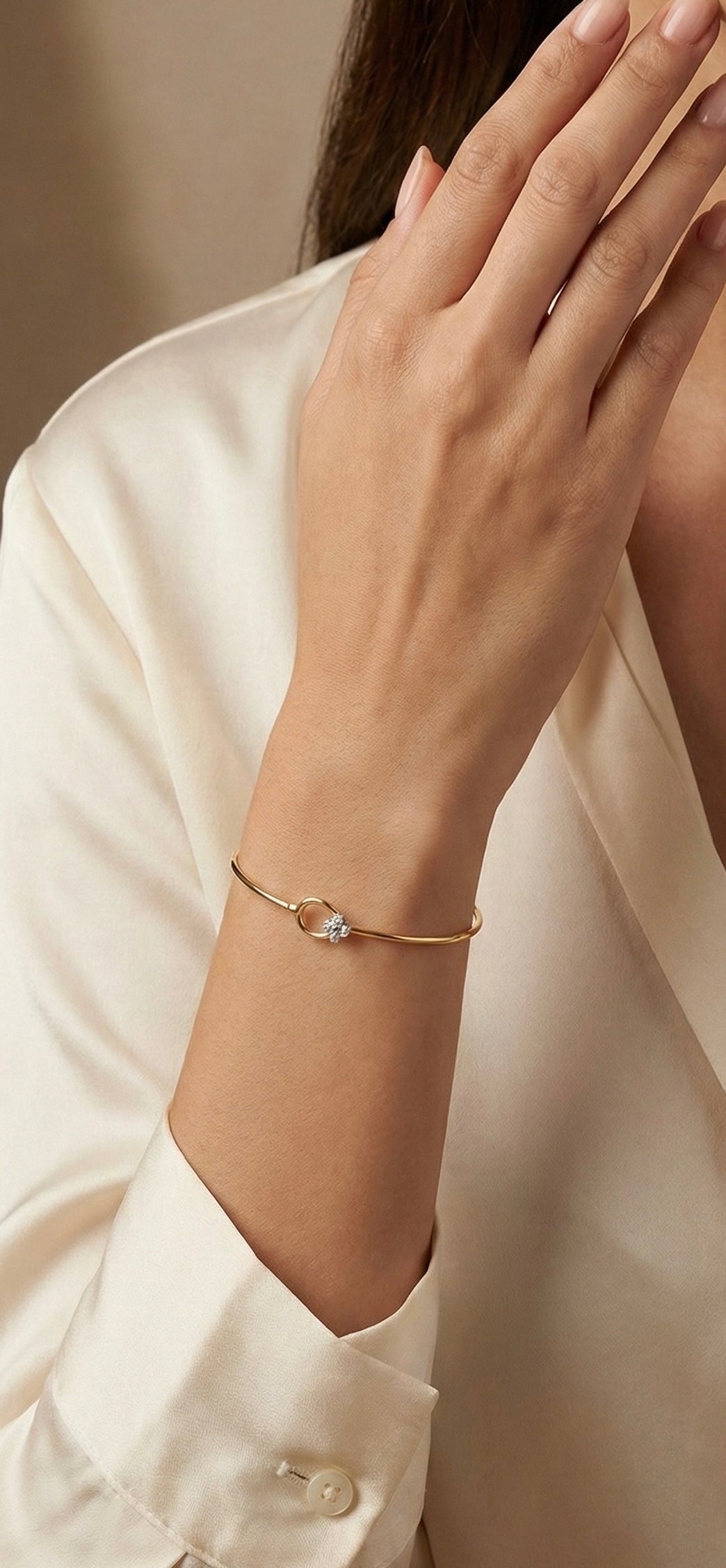 Diamond wire bangle