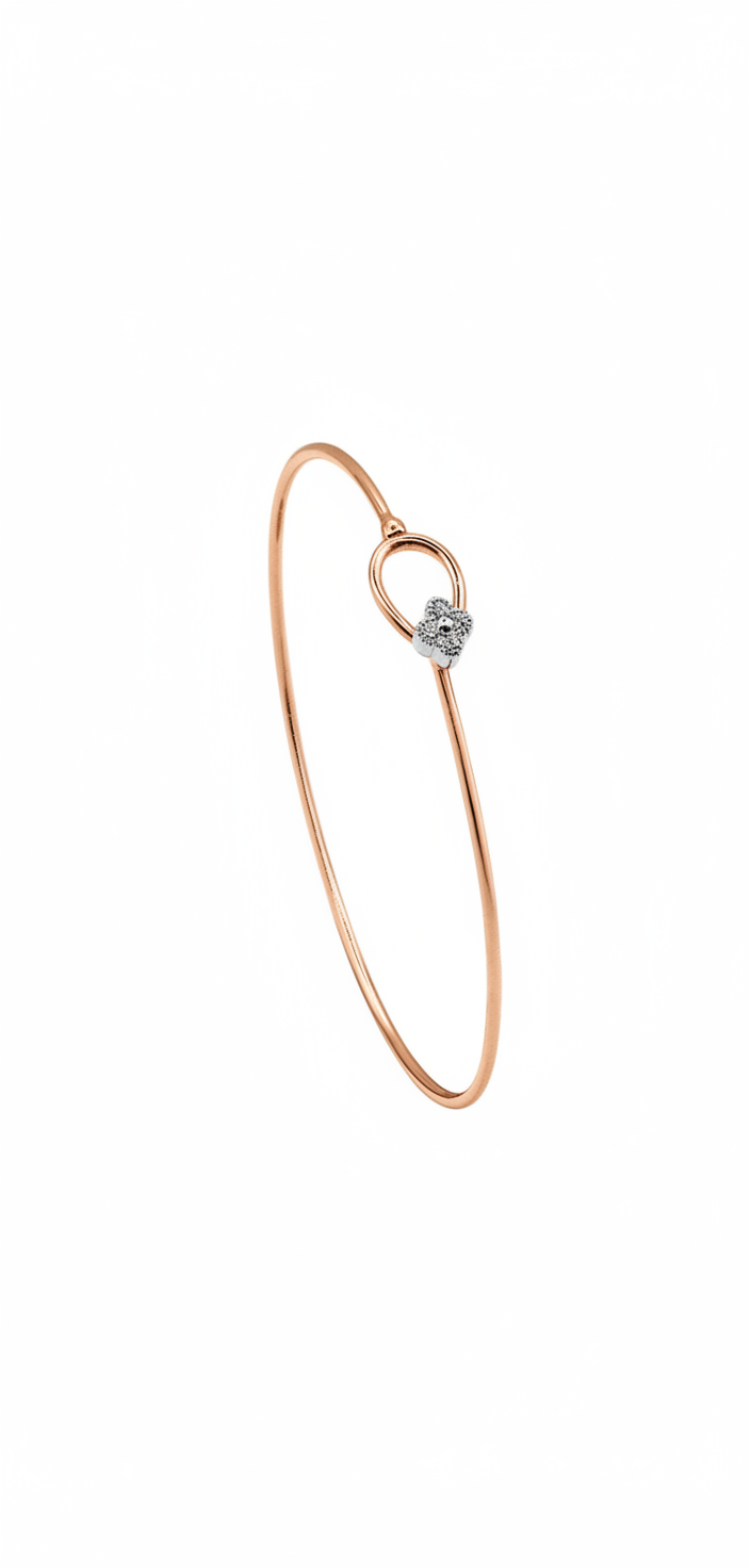 Diamond wire bangle