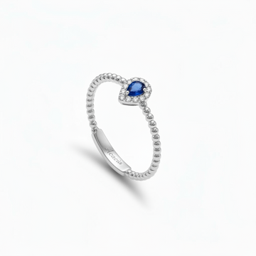 Colored stone pinky ring