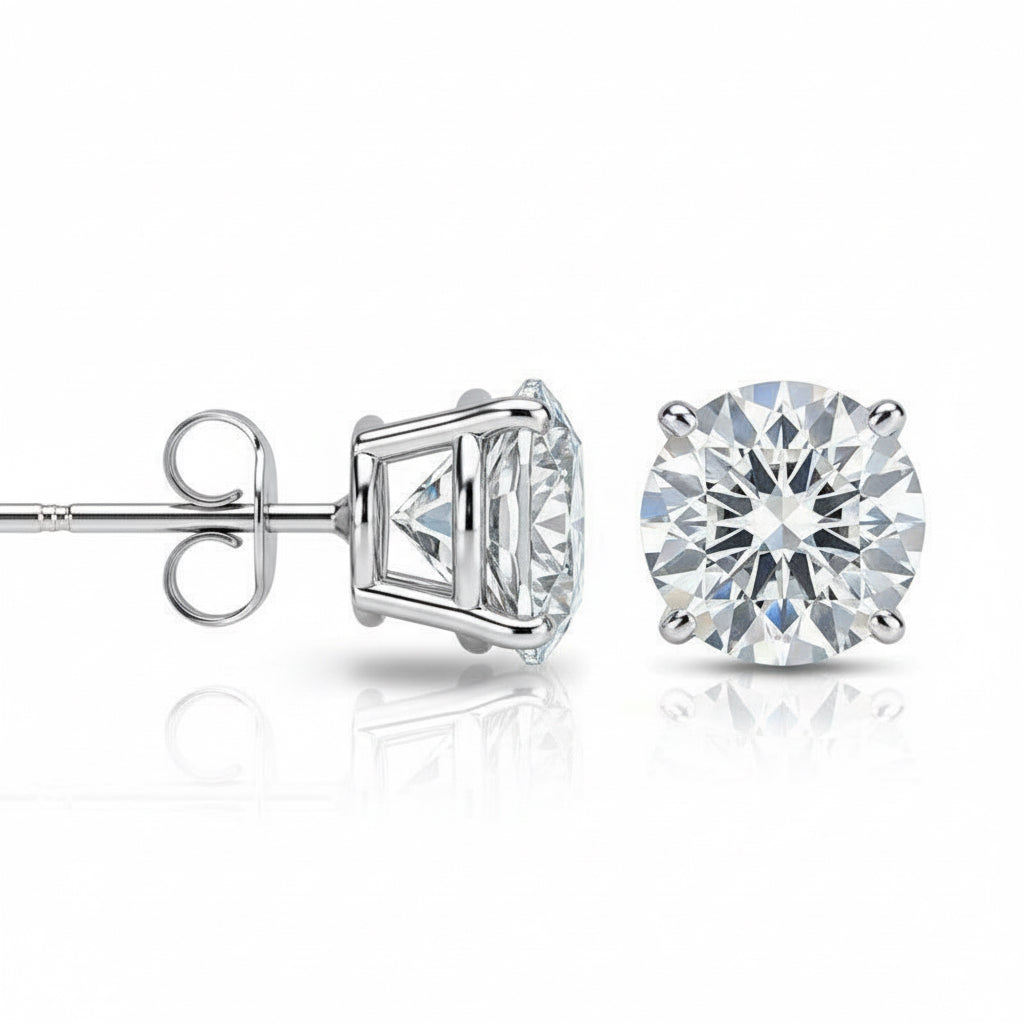 Stud diamond earrings