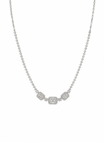 Diamond tennis necklace